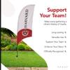 Harvard Crimson College Sports Printed Feather Flag - NCAA Licensed - Super Polyester - School Banner (White, Red) (7.5' Spike Base) view 4