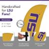 LSU Tigers College Sports Printed Feather Flag - NCAA Licensed - Super Polyester - School Banner (Yellow, Purple) (7.5' Cross Base) view 2