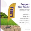 LSU Tigers College Sports Printed Feather Flag - NCAA Licensed - Super Polyester - School Banner (Yellow, Purple) (7.5' Cross Base) view 4