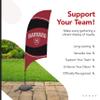 Harvard Crimson College Sports Printed Feather Flag - NCAA Licensed - Super Polyester - School Banner (Red, Black, White) (7.5' Cross Base) view 4