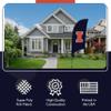 Illinois Fighting Illini College Sports Printed Feather Flag - NCAA Licensed - Super Polyester - School Banner (Navy Blue, Orange) (7.5' Spike Base) view 3