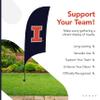 Illinois Fighting Illini College Sports Printed Feather Flag - NCAA Licensed - Super Polyester - School Banner (Navy Blue, Orange) (7.5' Spike Base) view 4