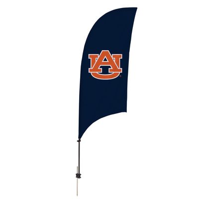 Auburn Tigers College Sports Printed Feather Flag - NCAA Licensed - Super Polyester - School Banner (Blue, Orange) (7.5' Spike Base)