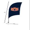 Auburn Tigers College Sports Printed Feather Flag - NCAA Licensed - Super Polyester - School Banner (Blue, Orange) (7.5' Spike Base) view 2