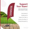 Harvard Crimson College Sports Printed Feather Flag - NCAA Licensed - Super Polyester - School Banner (Red, White) (7.5' Cross Base) view 4