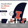 Illinois Fighting Illini College Sports Printed Feather Flag - NCAA Licensed - Super Polyester - School Banner (Navy Blue, Orange) (7.5' Cross Base) view 2