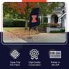 Illinois Fighting Illini College Sports Printed Feather Flag - NCAA Licensed - Super Polyester - School Banner (Navy Blue, Orange) (7.5' Cross Base) view 3