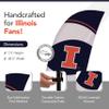 Illinois Fighting Illini College Sports Printed Feather Flag - NCAA Licensed - Super Polyester - School Banner (Navy Blue, White, Orange) (7.5' Cross Base) view 2