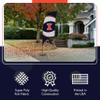 Illinois Fighting Illini College Sports Printed Feather Flag - NCAA Licensed - Super Polyester - School Banner (Navy Blue, White, Orange) (7.5' Cross Base) view 3