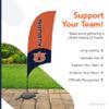 Auburn Tigers College Sports Printed Feather Flag - NCAA Licensed - Super Polyester - School Banner (Orange, Blue, White) (7.5' Cross Base) view 4