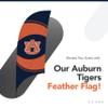Auburn Tigers College Sports Printed Feather Flag - NCAA Licensed - Super Polyester - School Banner (Orange, Blue) (7.5' Spike Base) view 4