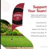 Harvard Crimson College Sports Printed Feather Flag - NCAA Licensed - Super Polyester - School Banner (Red, Black, White) (7.5' Spike Base) view 4