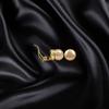 Isaac Kieran Rhodium or Gold Finish Faux Pearls Clip-On Stud Earrings (12 mm Gold Finish Champagne) view 2