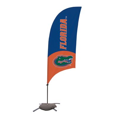 Florida Gators College Sports Printed Feather Flag - NCAA Licensed - Super Polyester - School Banner (Blue, Orange) (7.5' Cross Base)