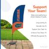 Florida Gators College Sports Printed Feather Flag - NCAA Licensed - Super Polyester - School Banner (Blue, Orange) (7.5' Cross Base) view 4