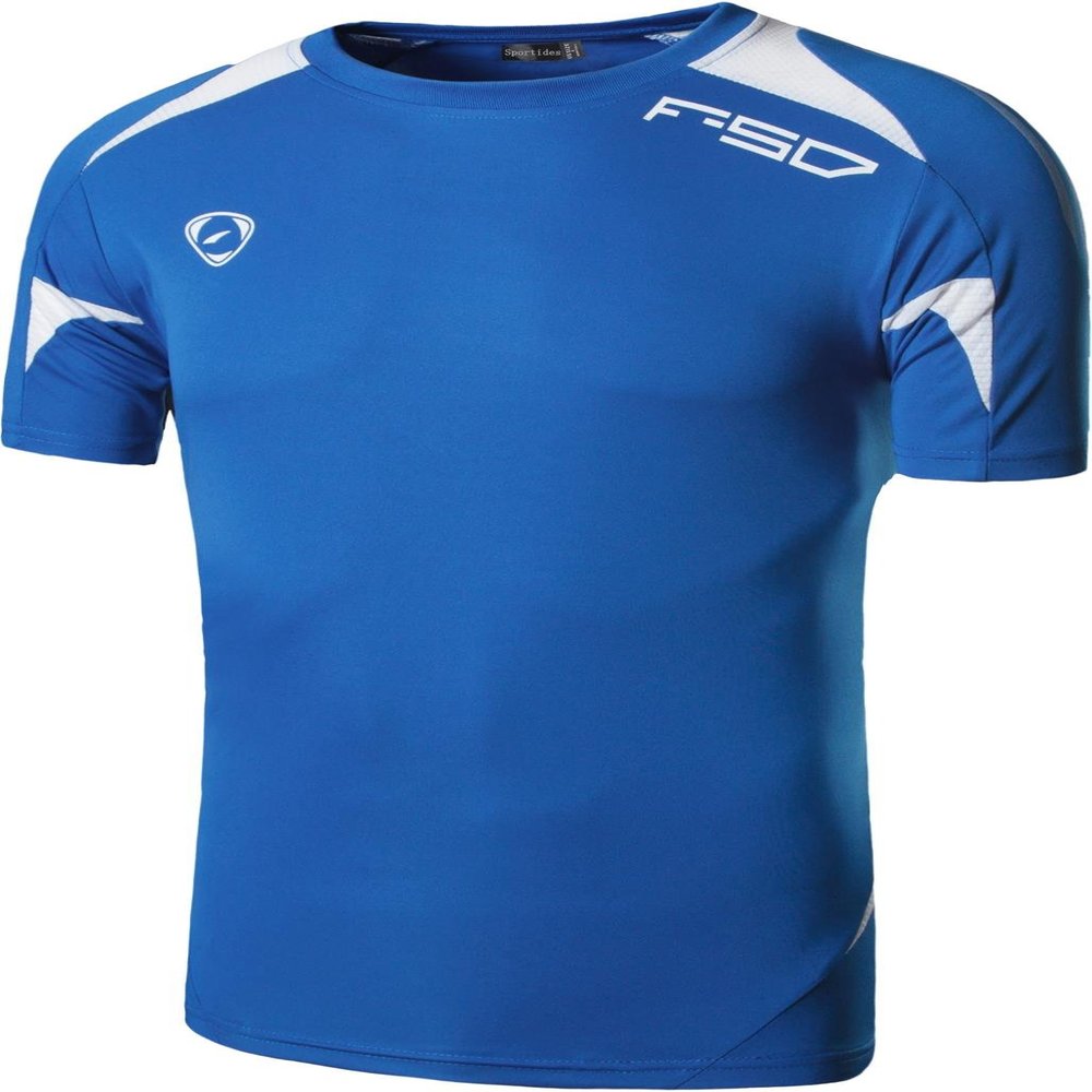Sportides Youth Quick Dry Wicking Active Athletic Short Sleeve Performance T-Shirt Big Boys & Girls Tennis Golf Shirts LBS701 lbs705_Blue_S(8)