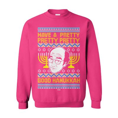 Tcombo Have A Pretty Good Hanukkah Unisex Crewneck Sweatshirt (Pink, Medium)