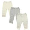 Luvable Friends Unisex Baby Cotton Pants, Neutral Gray Stripe, 4 Toddler view 1