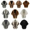 Faux fur Shawl Wrap for Wedding Women Shrug Stoles Winter Cover Up Bridesmaids view 3