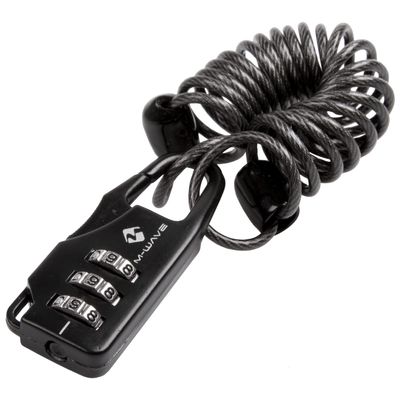 M-Wave Unisex's PD 3 Padlock, Black, Large