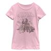 STAR WARS Girl's The Force Awakens Vintage Rebel Collage T-Shirt - Light Pink - X Small view 1