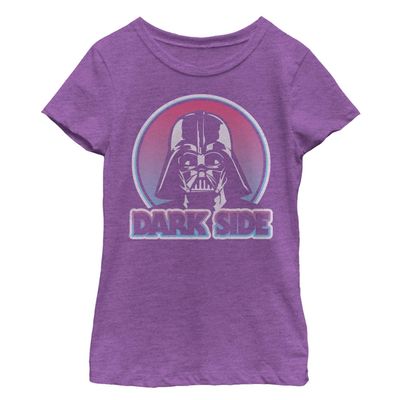 Star Wars Vader CIR Side Girls Short Sleeve Tee Shirt, Purple Berry, Small