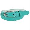 CTM Kid's Leather 1 inch Basic Dress Belt, Medium, Turquoise view 4