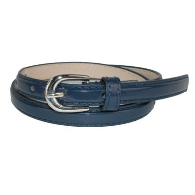 CTM Kid's 1/2 Inch Skinny Dress Belt, Large, Navy