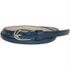 CTM Kid's 1/2 Inch Skinny Dress Belt, Large, Navy view 3