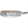 CTM Kid's 1/2 Inch Skinny Dress Belt, Medium, Silver view 3