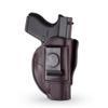 1791 GunLeather 4-Way G43 Holster - OWB and IWB CCW - Right Handed Leather Gun Holster - Fits Glock 43 (G43), Glock 42 (G42), Kahr CW380 and S&W Bodyguard view 1