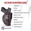 1791 GunLeather 4-Way G43 Holster - OWB and IWB CCW - Right Handed Leather Gun Holster - Fits Glock 43 (G43), Glock 42 (G42), Kahr CW380 and S&W Bodyguard view 3