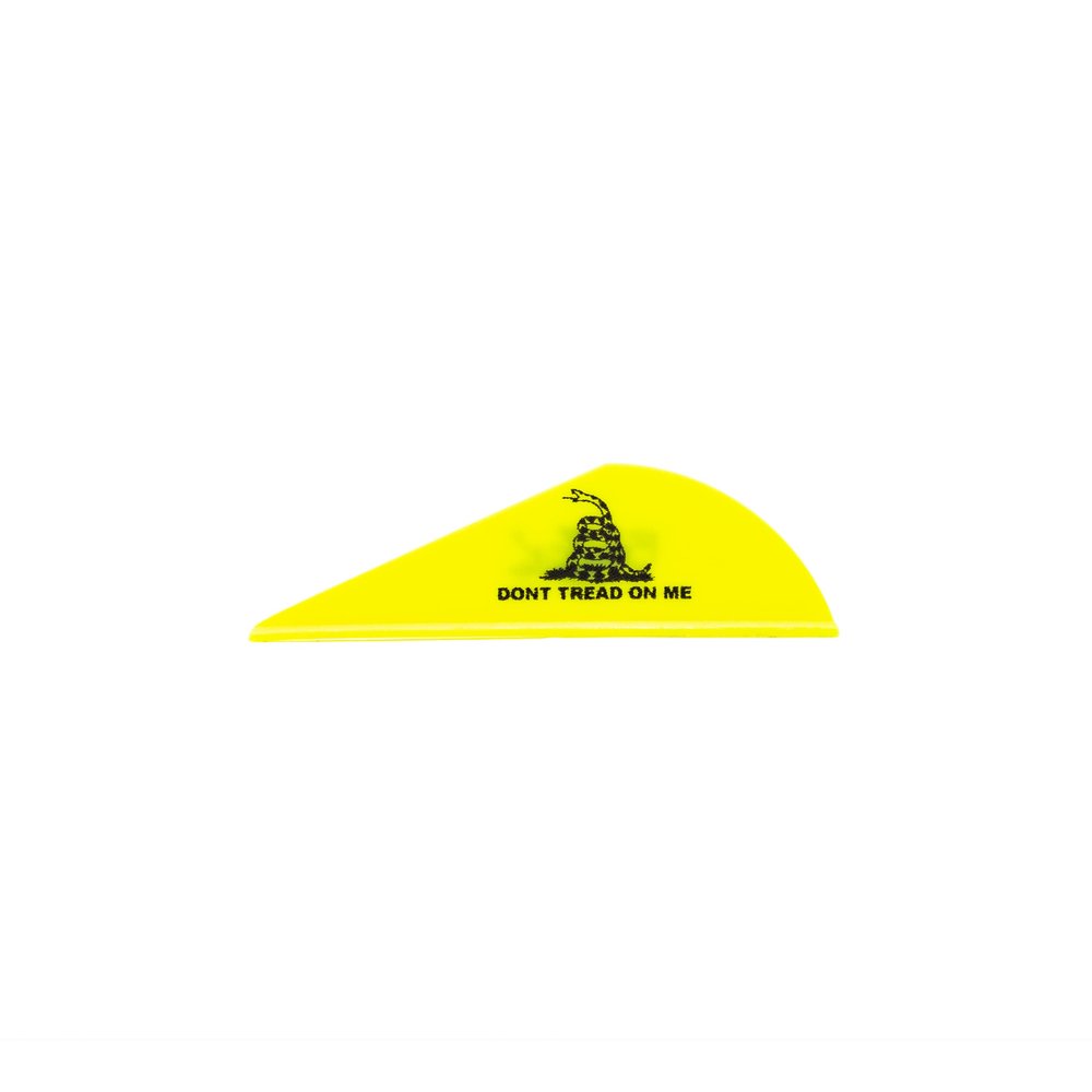 Bohning True Color Blazer Vane, 2 Hunting, 3D, Vane, Don't Tread on Me - Neon Yellow, 100pk