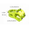 31.8 Stem 45mm Bike Stem Wake Mountain Bike Stem Short Handlebar Stem for Most Bicycle, Road Bike, MTB, BMX, Fixie Gear, Cycling (Aluminum Alloy, Black Blue Gold Red) (Green) view 3