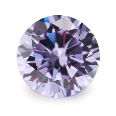 100PCS Size 4.0mm 5A Round Machine Cut Lavender Color Cubic Zirconia Stone Loose CZ Stones JIANGYUANGEMS (4.0mm 100pcs)