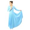 Danzcue Girls Praise Loose Fit Full Length Long Sleeve Dance Dress (8-10, Aqua Blue) view 2