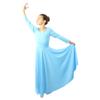 Danzcue Girls Praise Loose Fit Full Length Long Sleeve Dance Dress (8-10, Aqua Blue) view 3