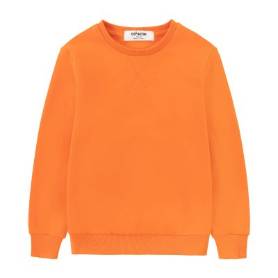 Kid Nation Kids' Slouchy Soft Brushed Fleece Casual Basic Crewneck Sweatshirt for Boys or Girls XS Orange