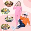 Kid Nation Kids' Slouchy Soft Brushed Fleece Casual Basic Crewneck Sweatshirt for Boys or Girls XS Orange view 3