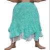 2 Layer Gypsy Skirt Long Flowing Quality in Light Green White sz M view 1