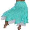 2 Layer Gypsy Skirt Long Flowing Quality in Light Green White sz M view 2