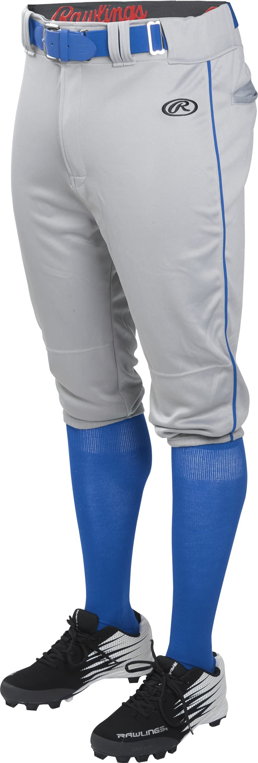 Rawlings | LAUNCH SERIES Knicker Baseball Pants | Youth X-Large | Grey/Royal