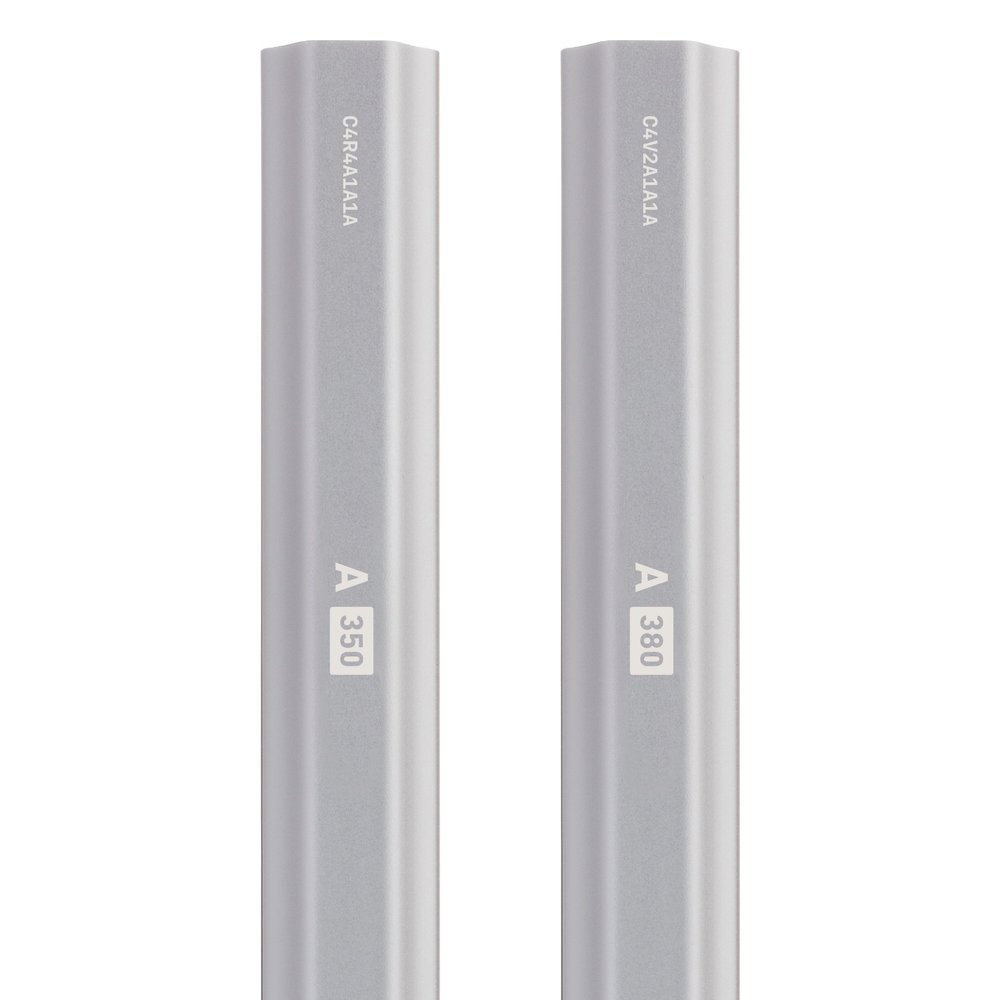 StringKing A Series Defense Lacrosse Shaft 350 Grams (Silver)
