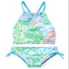 Kanu Surf Girls' Big Daisy Halter Tankini Beach Sport 2-Piece Swimsuit, Blue, 14 view 1