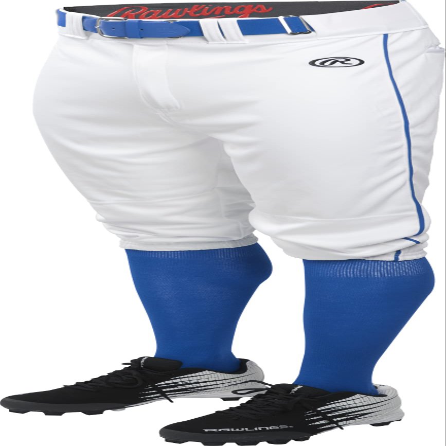 Rawlings | LAUNCH SERIES Knicker Baseball Pants | Youth Small | White/Royal