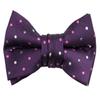 Spring Notion Boys' Pre-tied Woven Bow Tie Large Purple Dotted view 1