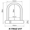 Zefal 4947A K-Traz U17 U-Lock, Black, 115 x 230mm view 3