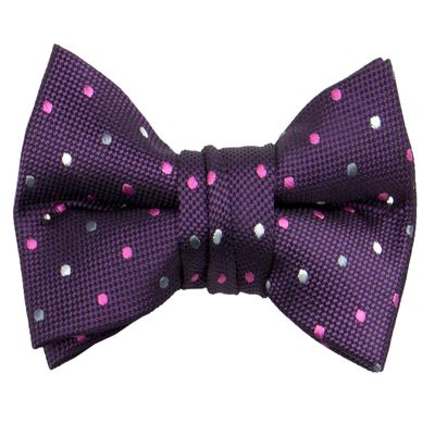 Spring Notion Boys' Pre-tied Woven Bow Tie Medium Purple Dotted
