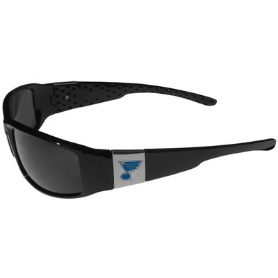 NHL Siskiyou Sports Fan Shop St. Louis Blues Chrome Wrap Sunglasses One Size Black