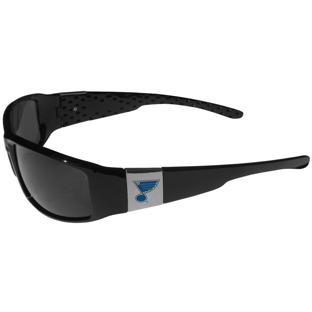 NHL Siskiyou Sports Fan Shop St. Louis Blues Chrome Wrap Sunglasses One Size Black